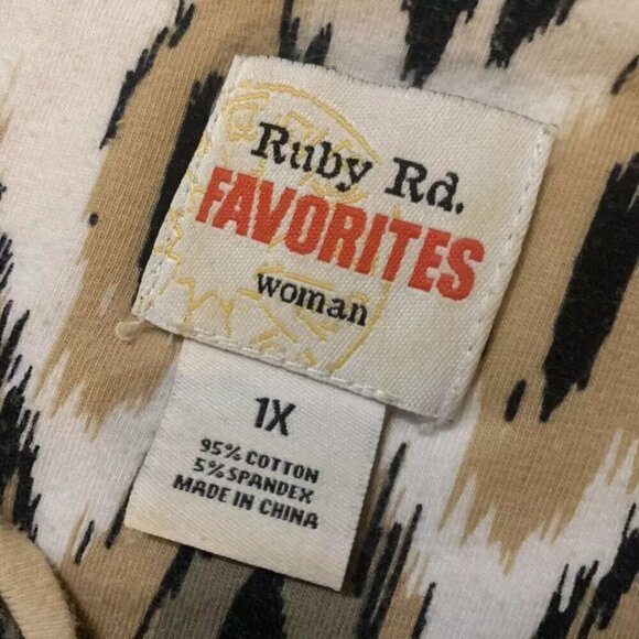 Ruby Rd. Size 1X. Cotton/spandex. Stretch Pullover. 3/4 Sleeve. B24 - Picture 4 of 4